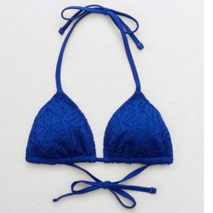 Aerie Crochet Triangle Bikini Top M